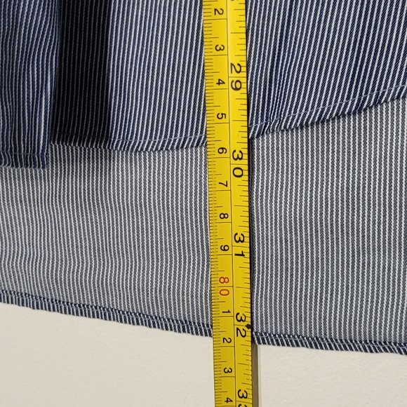 Kenneth Cole Reaction Mens Blue Striped Long Sleeve Button Up Cotton Shirt Large - Picture 9 of 11